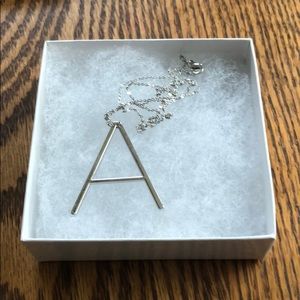 Silver “A” necklace
